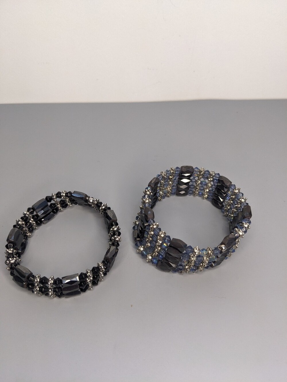 Magnetic Wrap Bracelets Set Of 2 Black And Multicolour One Size Fits All Y2K